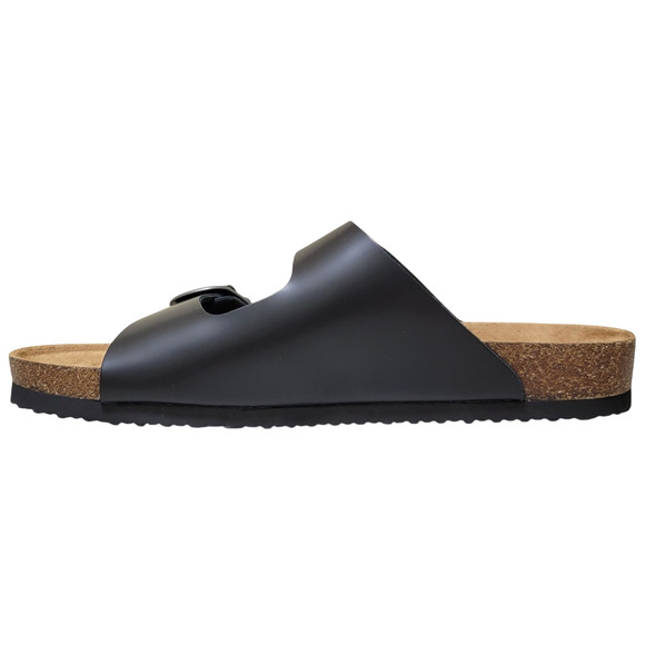 Eastland Men Slip On Footbed Sandals Cambridge Size US 12M Black Leather main image 2